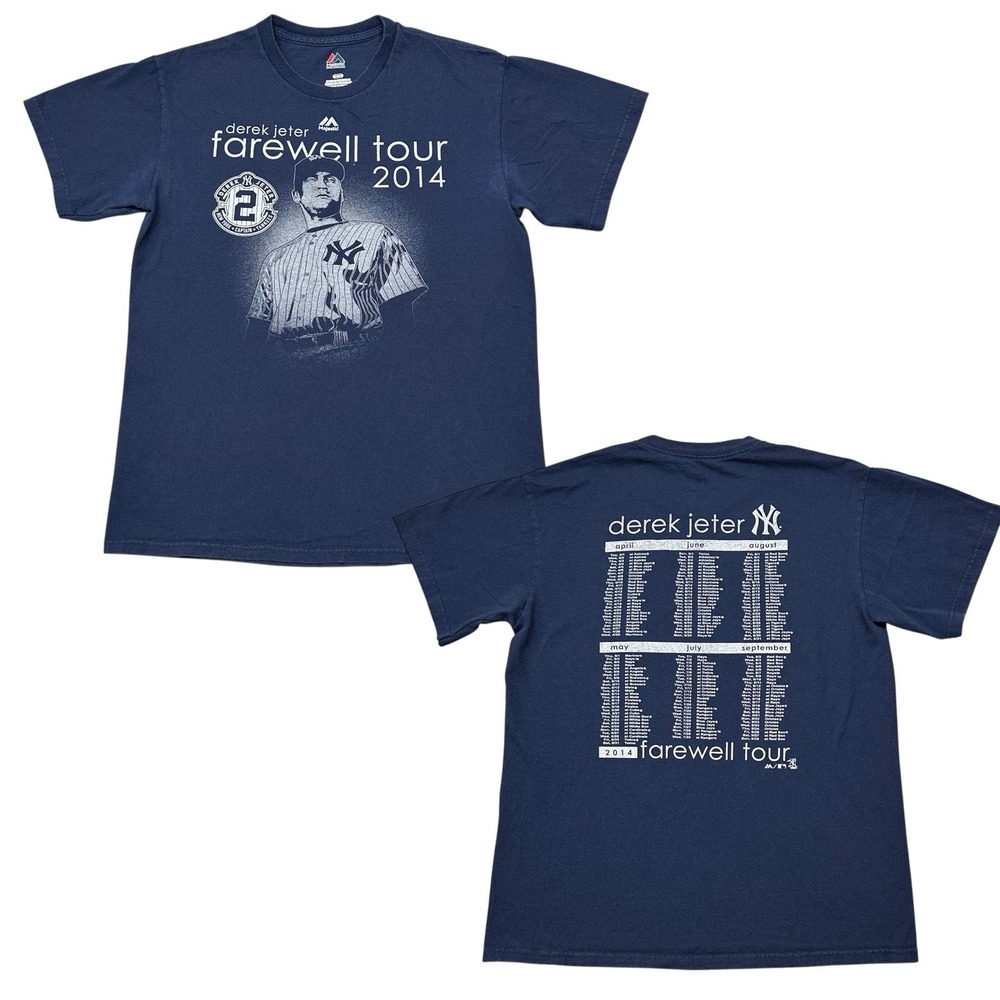 New‎ York Yankees Shirt Mens Medium MLB Baseball Derek Jeter Farewell Tour 2014